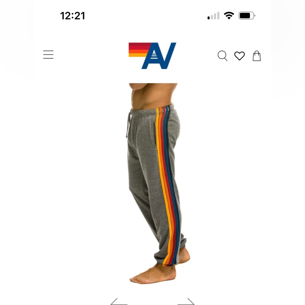 NWT aviator nation 5 stripe sweatpants